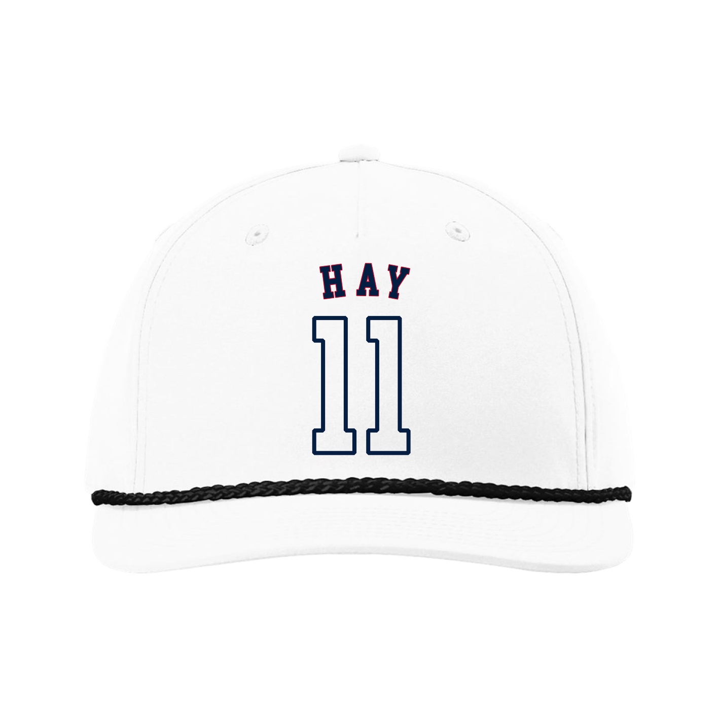 Five-Panel Classic Rope Cap — Shirsey Arch in White