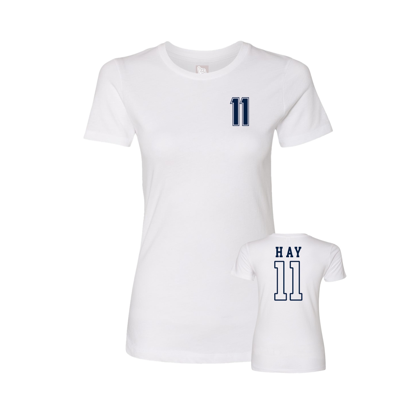 Womens Tee — Chest Back in White
