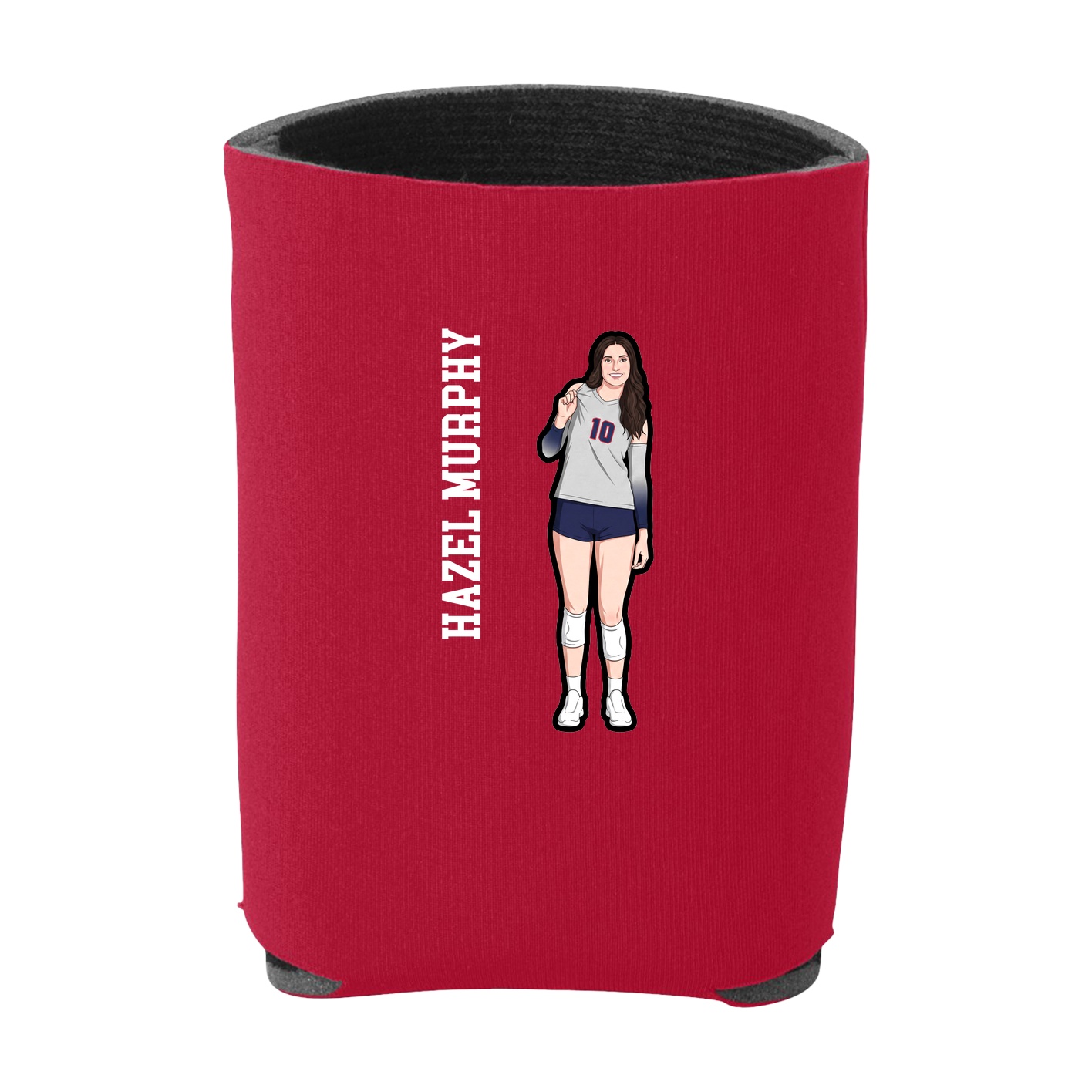 Can Holder — Name Vertical in Red