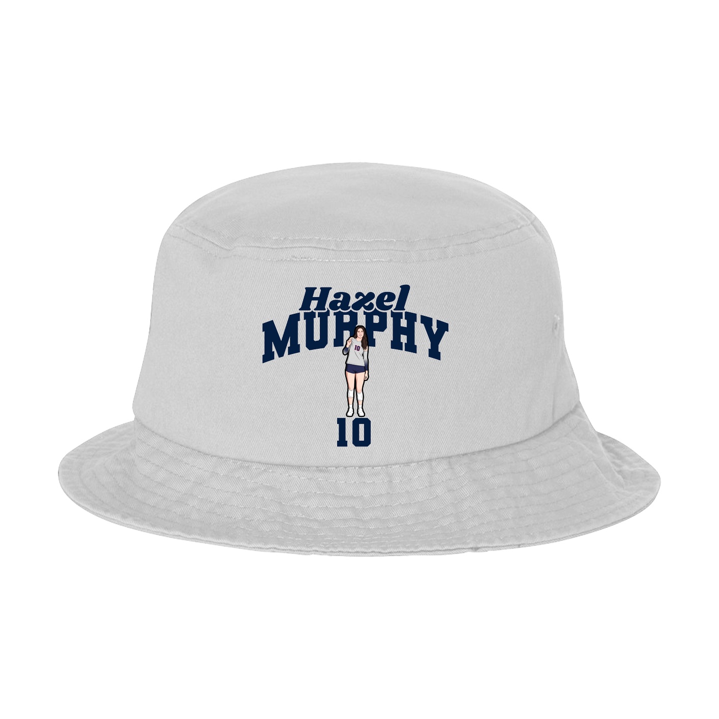 Bucket Cap — Signature Arch in White
