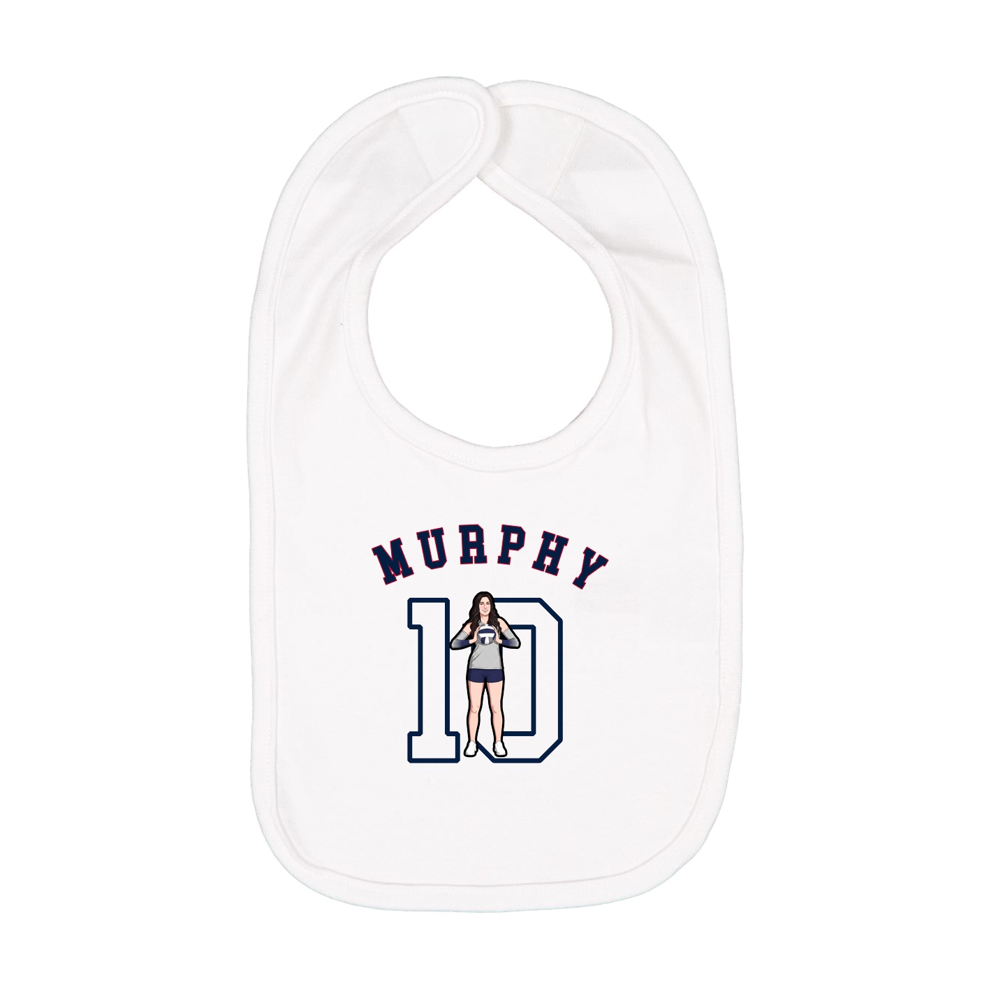 Infant Bib — Shirsey Arch in White