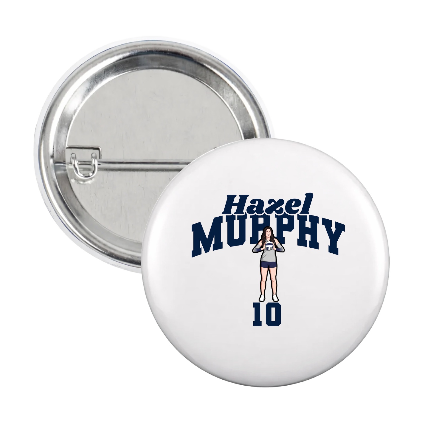 Game Day Button — Signature Arch in White