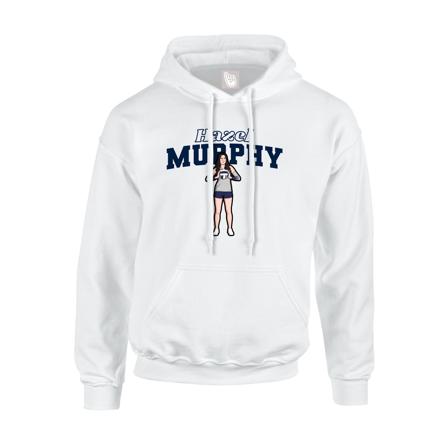 Hoodie — Name Arch in White