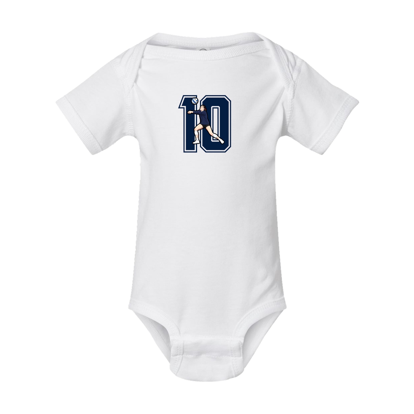 Baby Onesie — Number in White