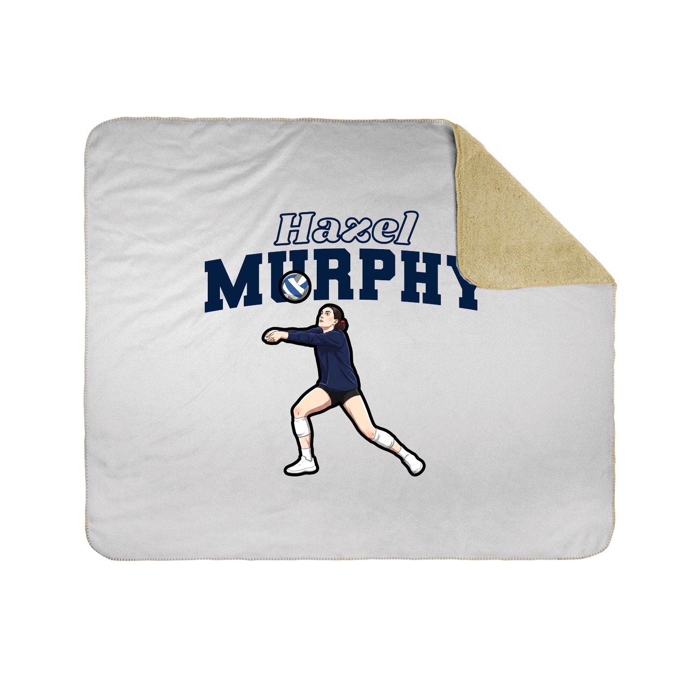 Throw Blanket — Name Arch in White