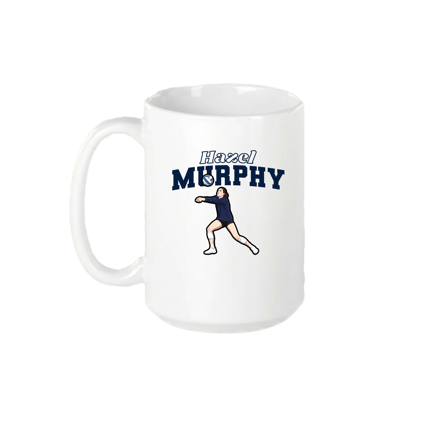 15oz Coffee Mug — Name Arch in White