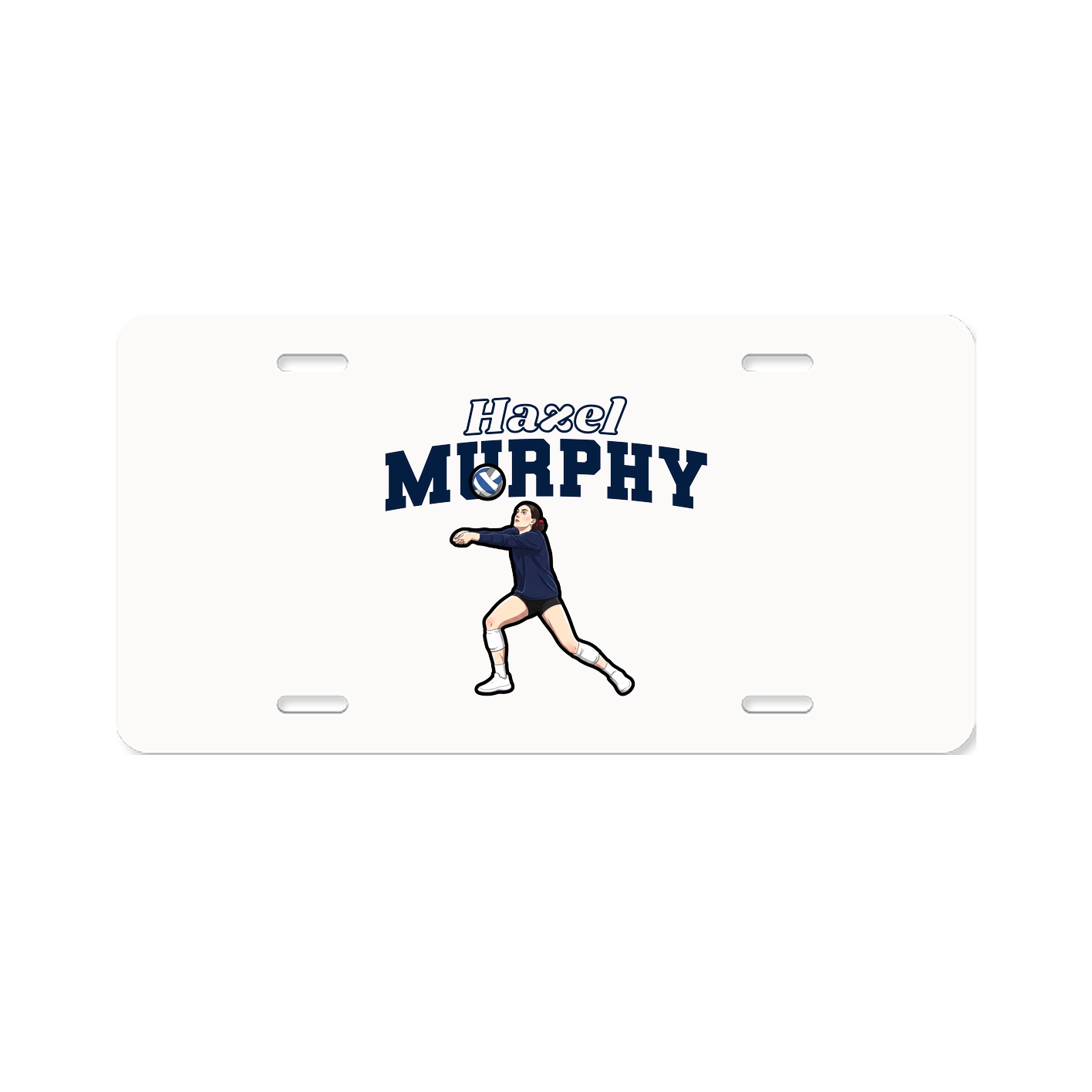 License Plate — Name Arch in Classic