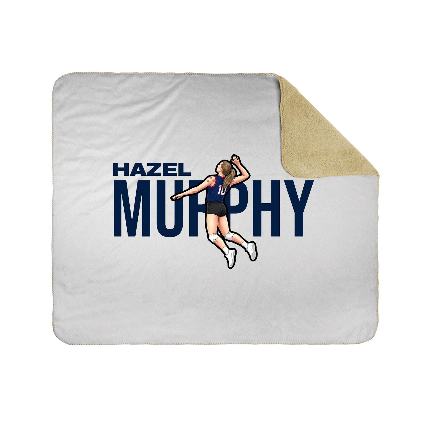 Throw Blanket — Player Name in White
