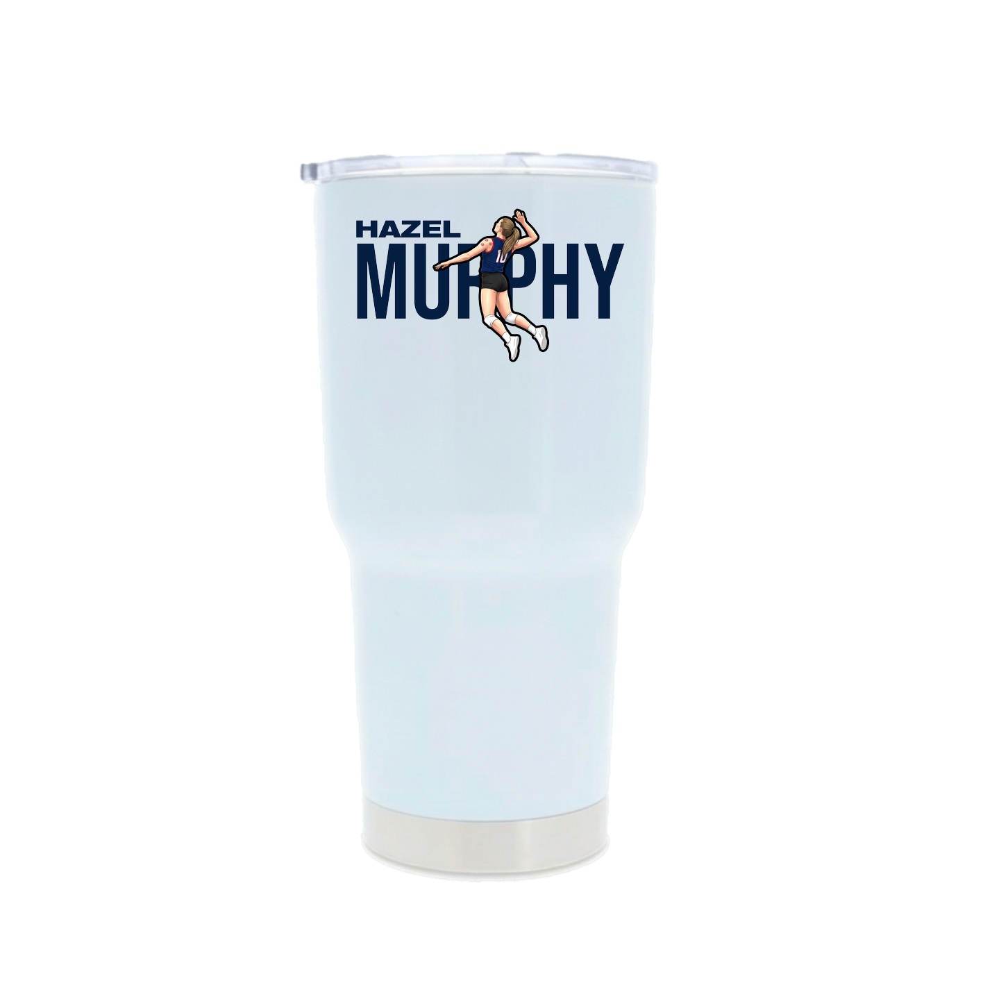 30oz Stainless Steel Tumbler — Player Name in White