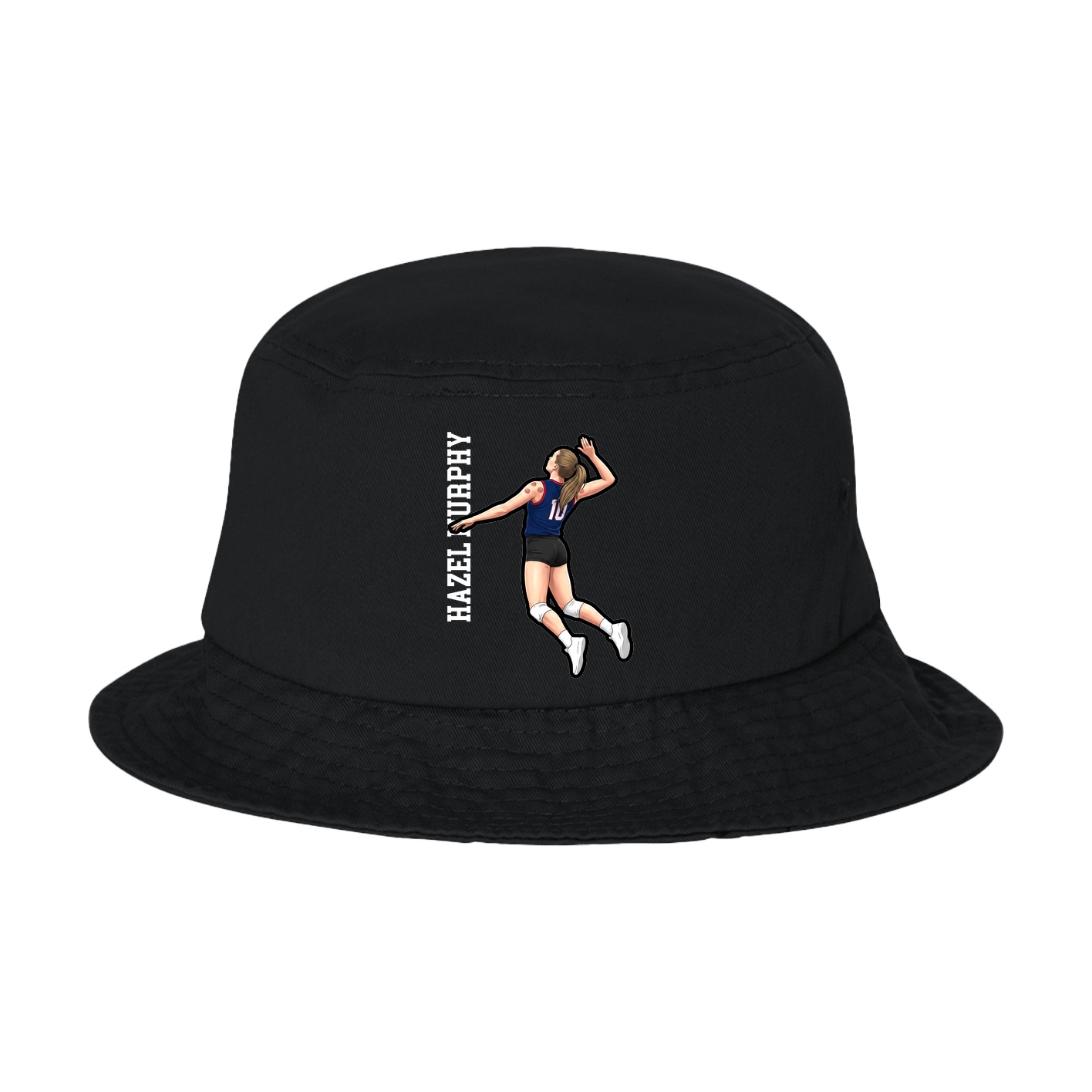 Bucket Cap — Name Vertical in Black