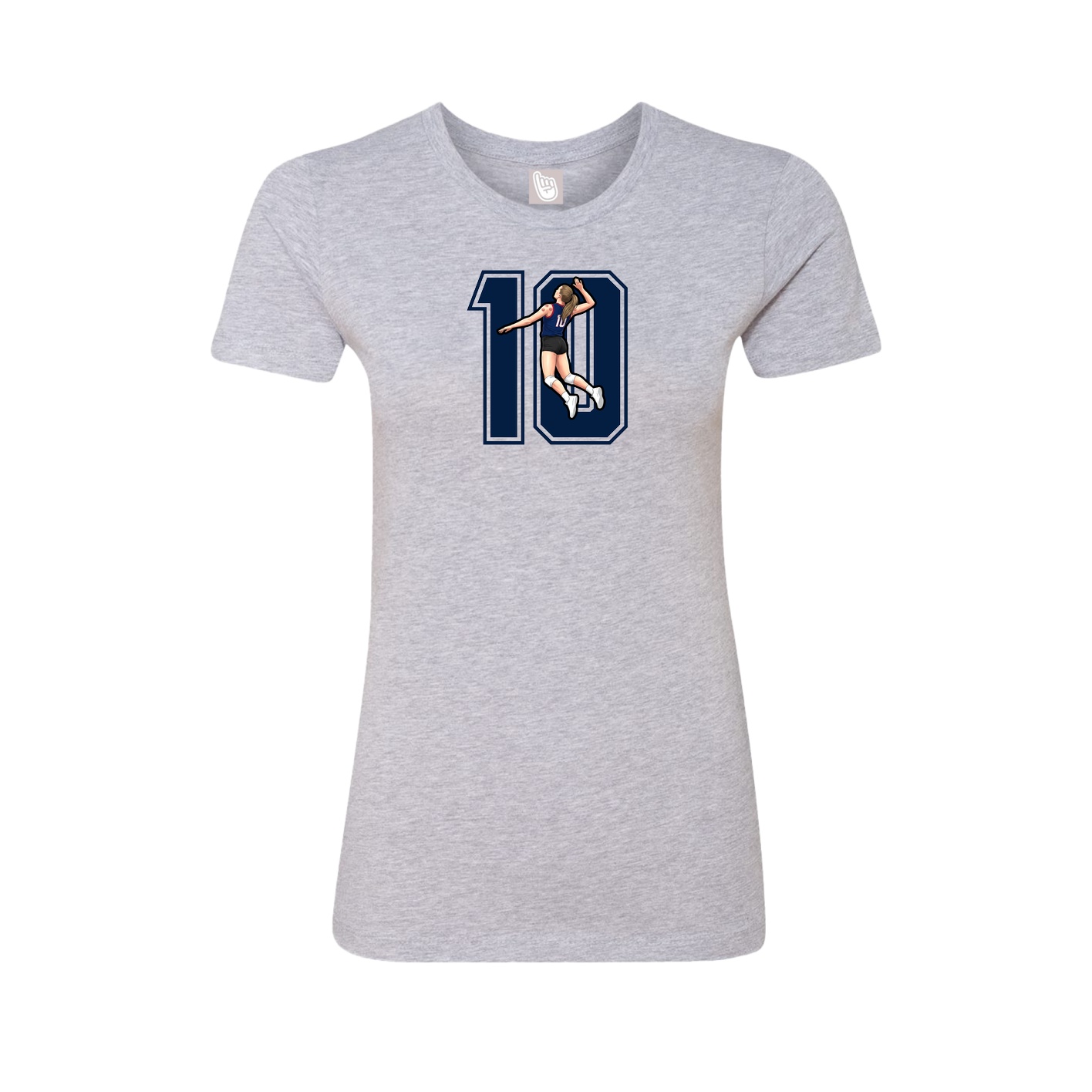 Womens Tee — Number in Grey