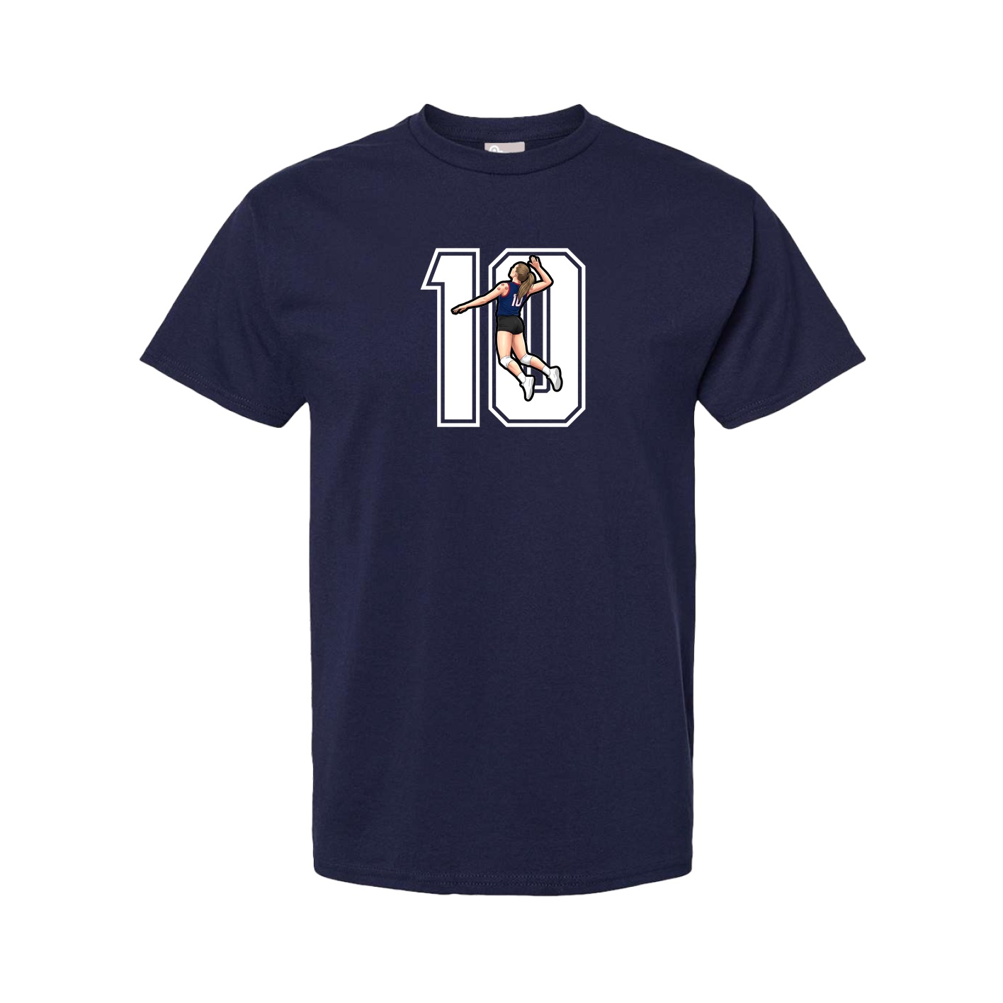 Youth Tee — Number in Navy