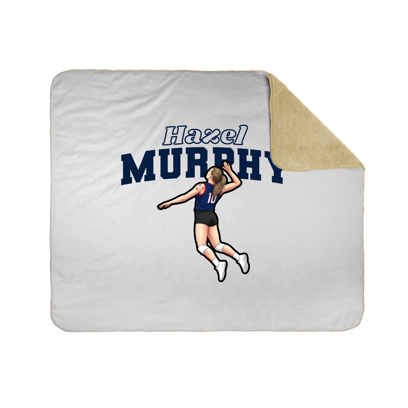 Throw Blanket — Name Arch in White