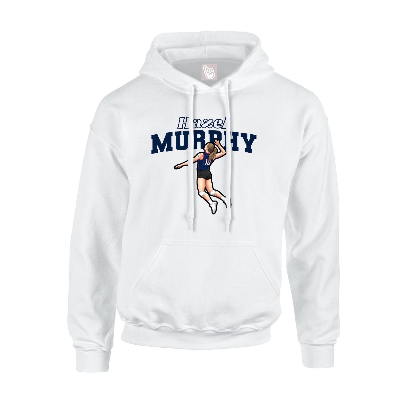 Hoodie — Name Arch in White