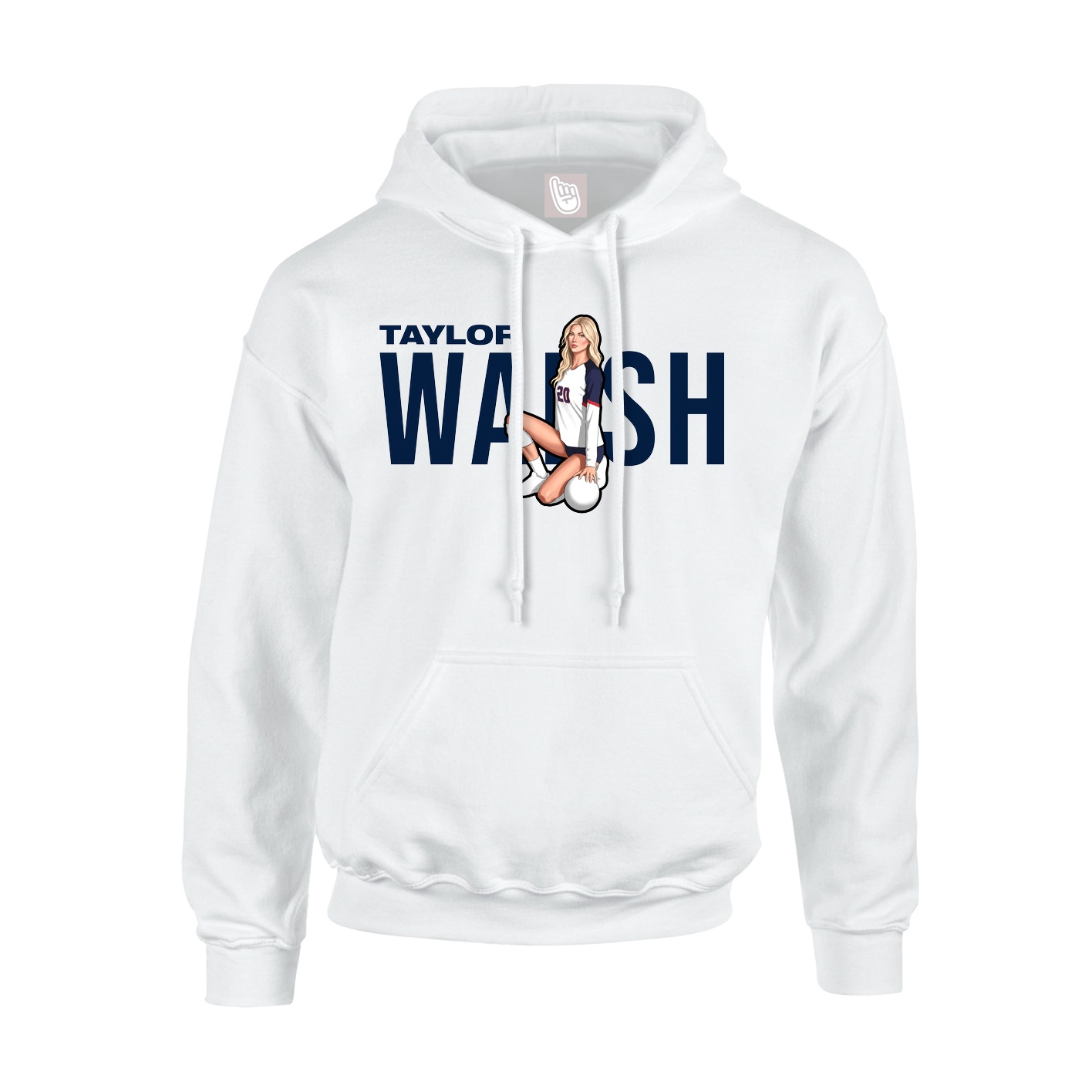 Youth Hoodie — Player Name in White