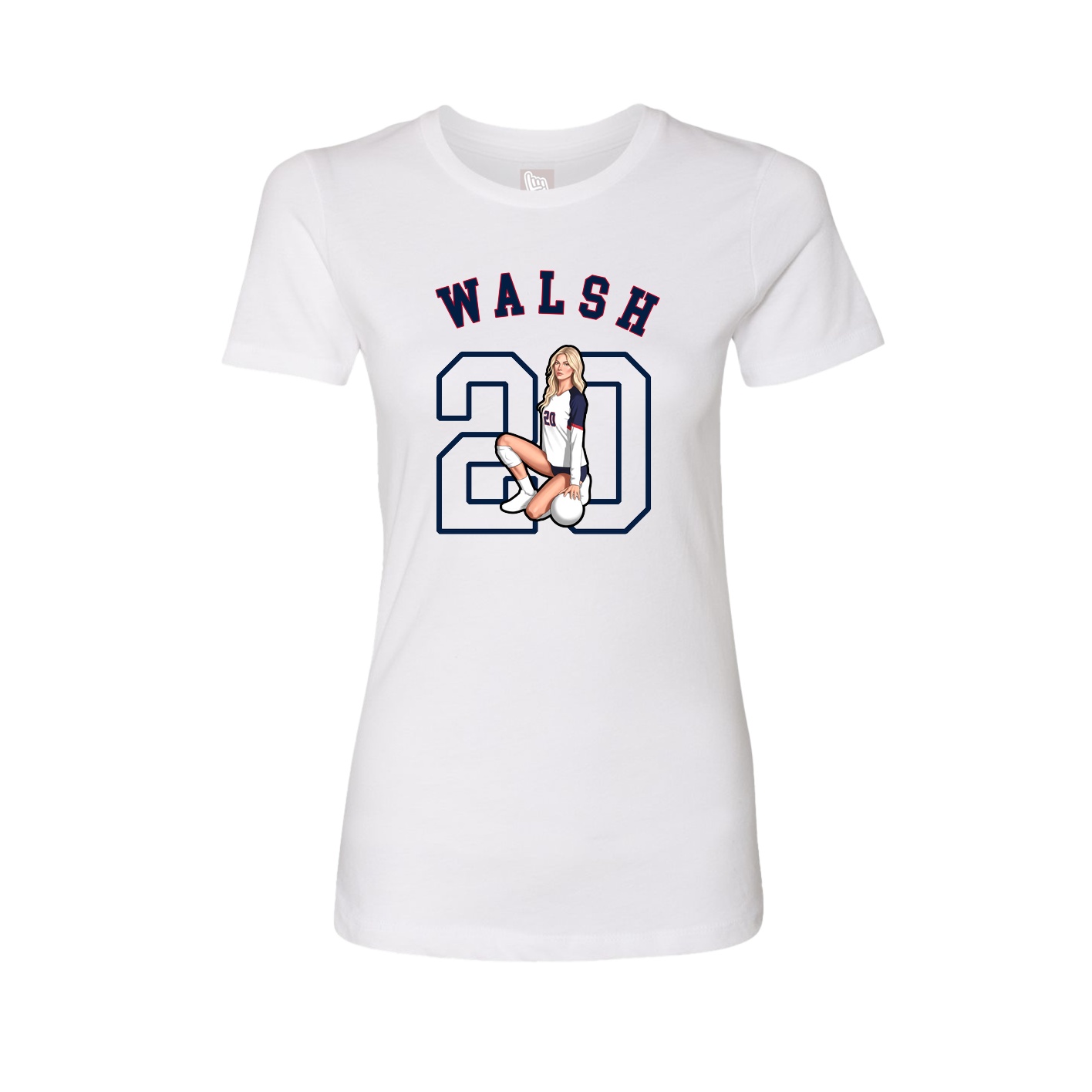 Fitted Women's Tee — Shirsey Arch in White