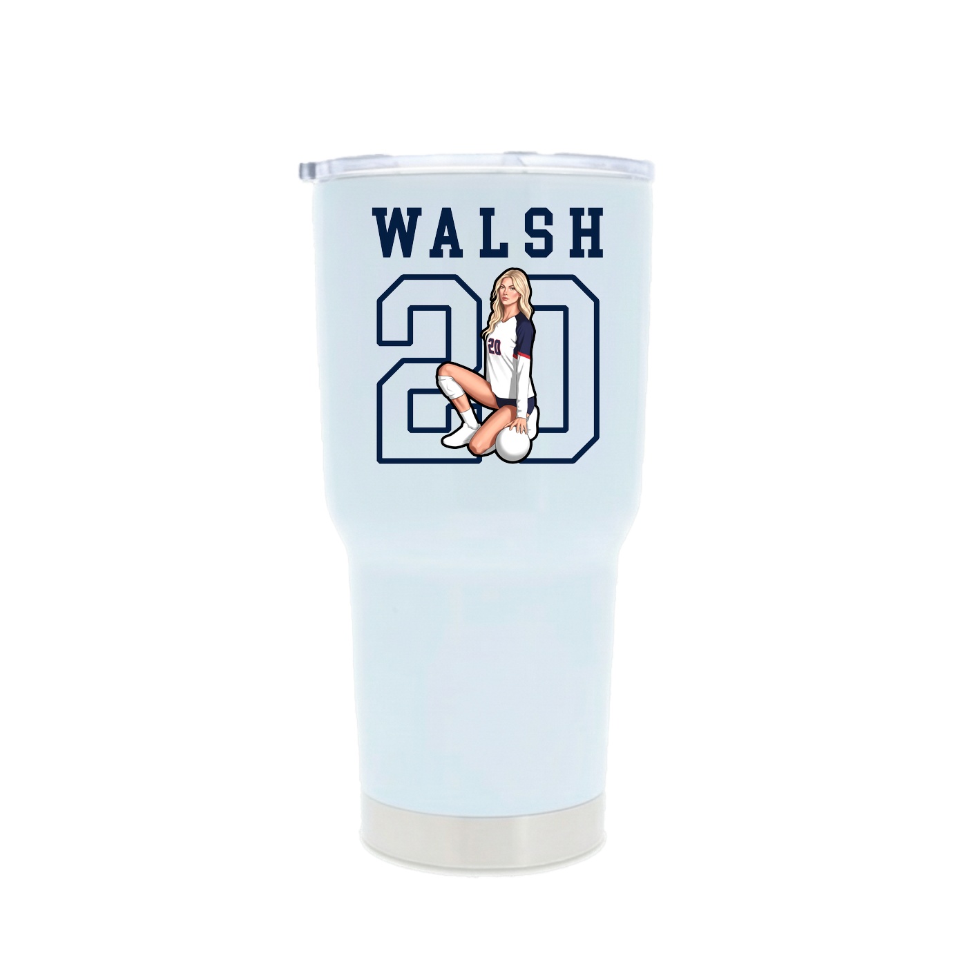 30oz Stainless Steel Tumbler — Shirsey in White