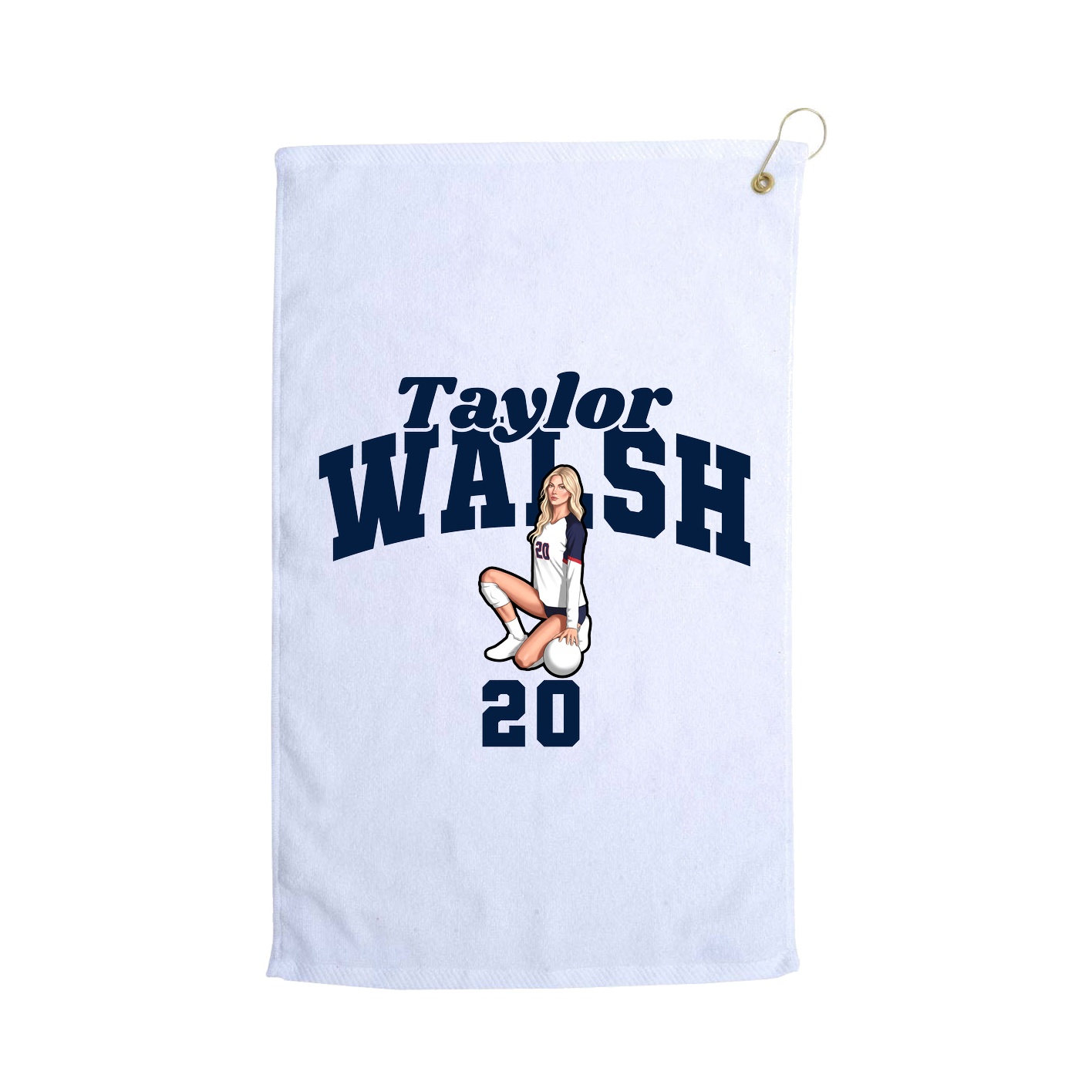 Golf Towel — Signature Arch in White