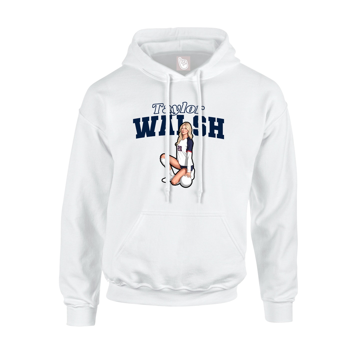 Hoodie — Name Arch in White