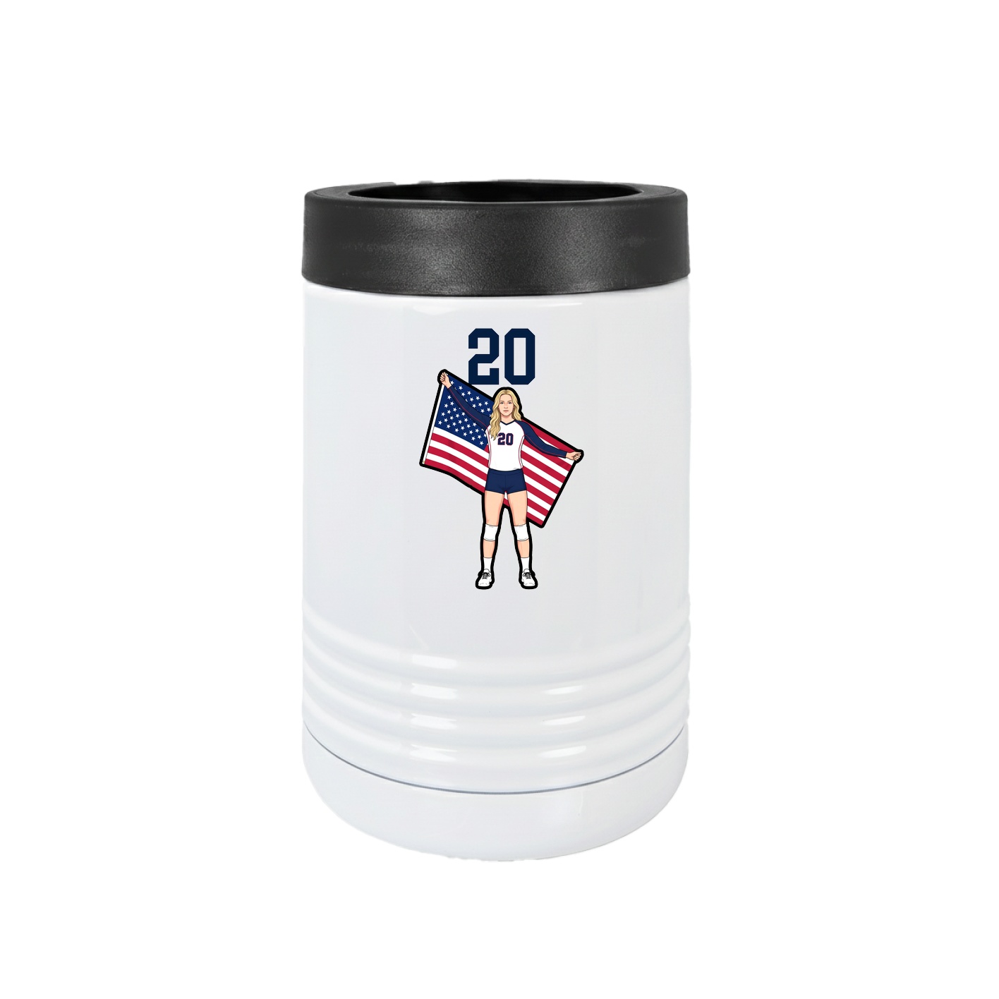 Beverage Holder — Number Top in White