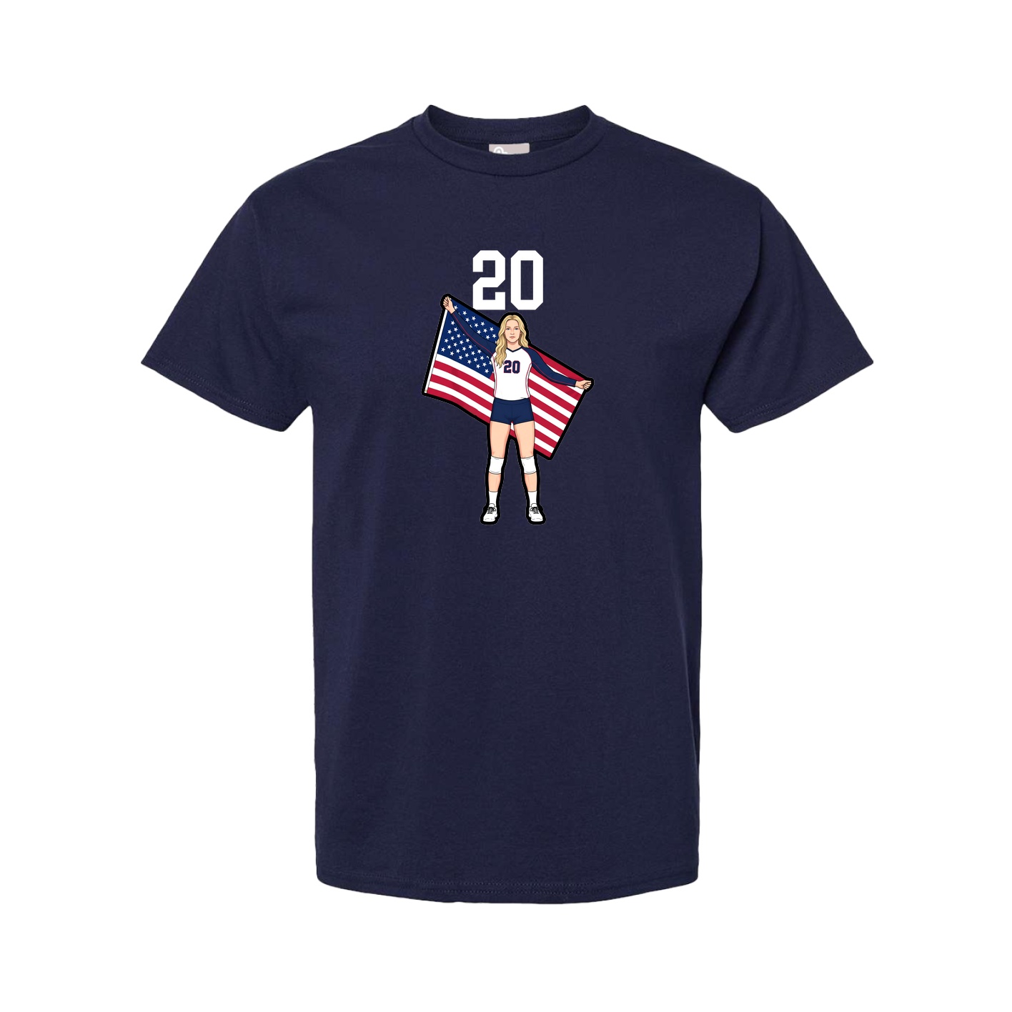 Youth Tee — Number Top in Navy