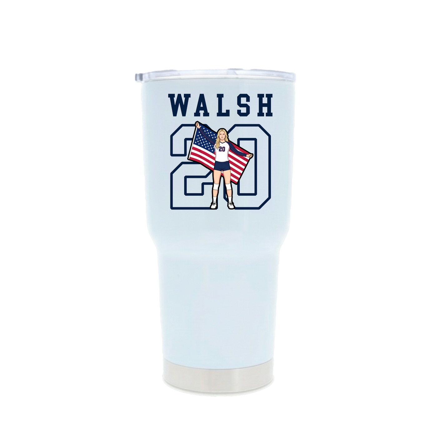 30oz Stainless Steel Tumbler — Shirsey in White