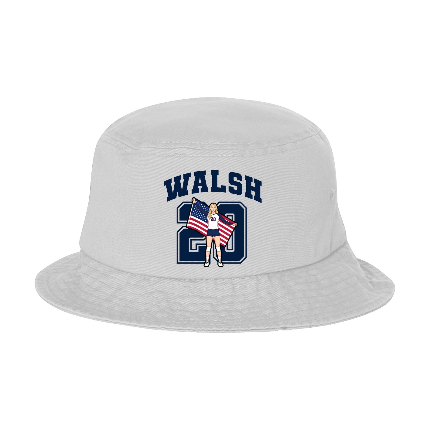 Bucket Cap — Number in White