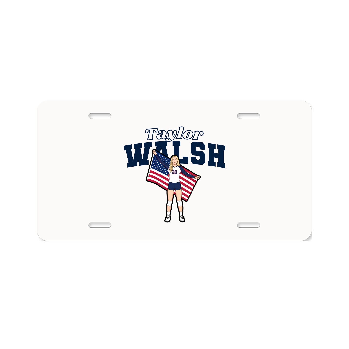 License Plate — Name Arch in Classic