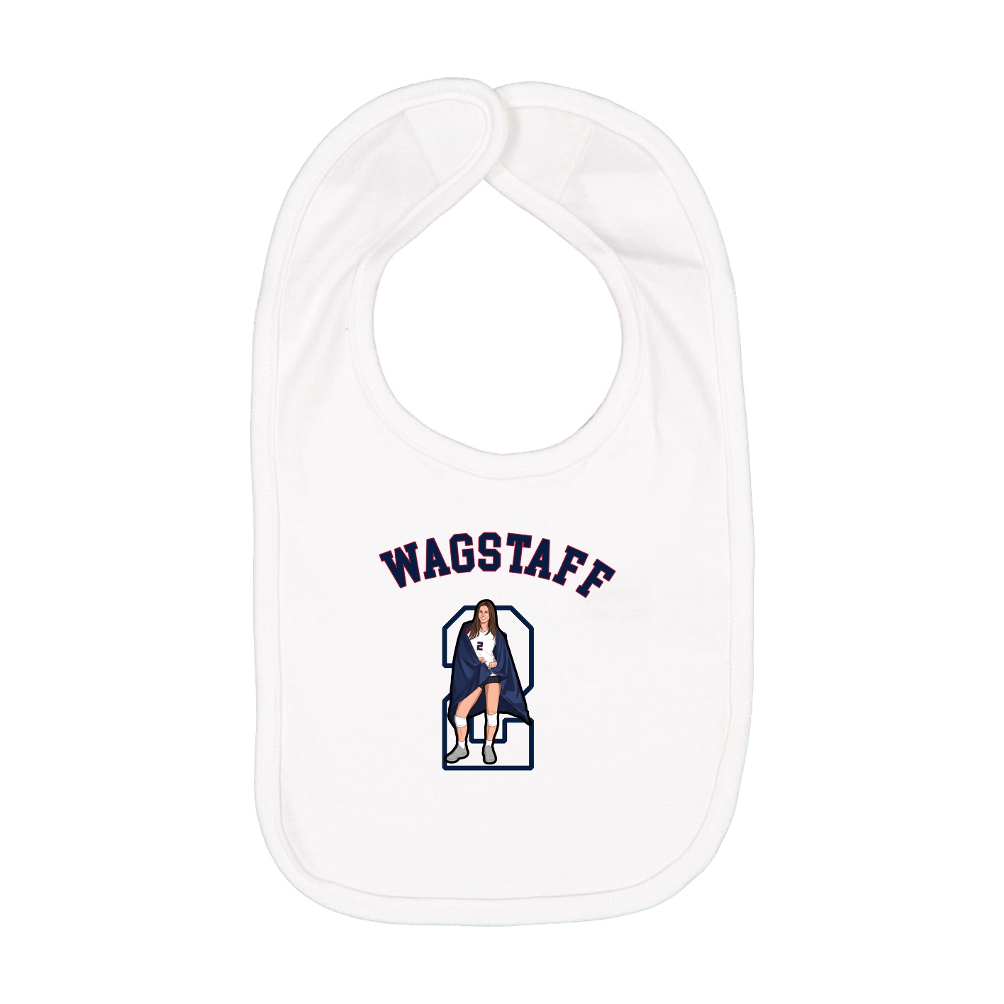 Infant Bib — Shirsey Arch in White
