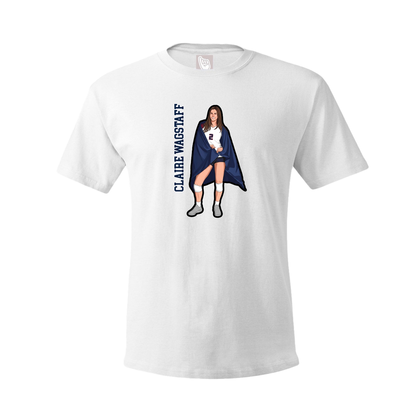 Youth Tee — Name Vertical in White