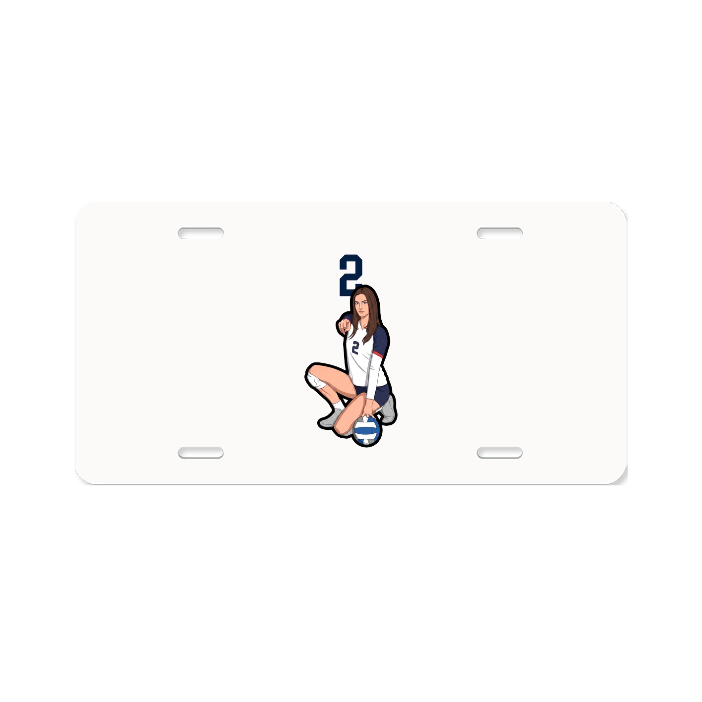 License Plate — Number Top in Classic