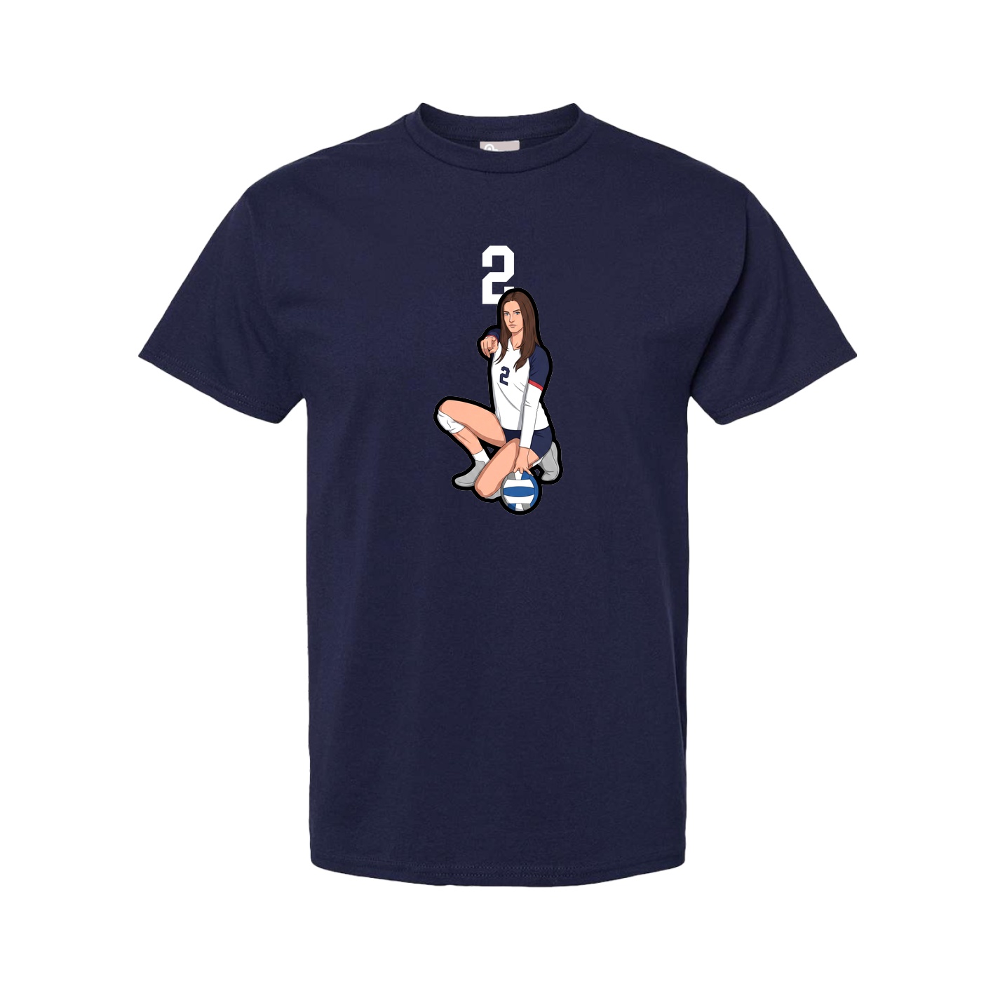 Tee — Number Top in Navy