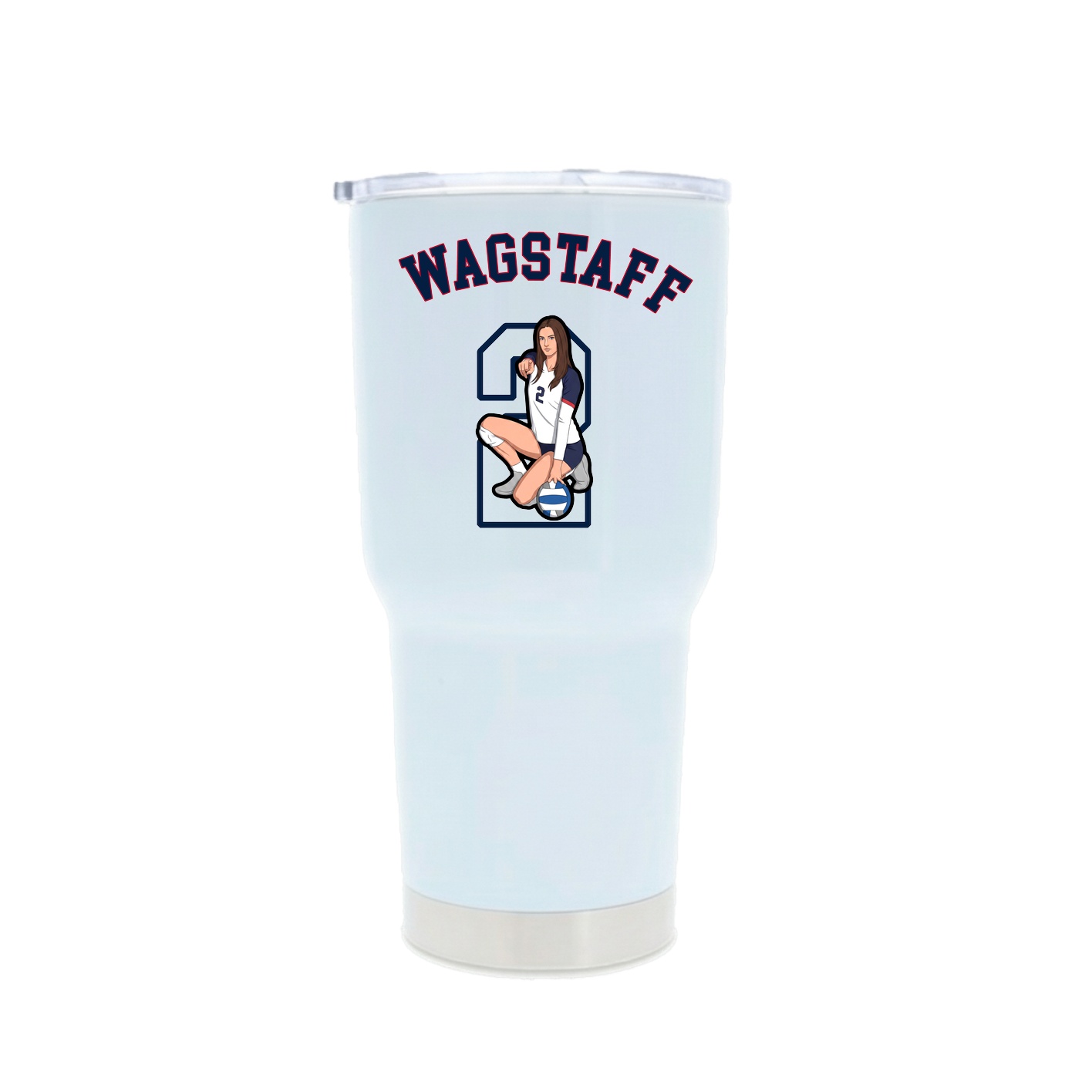 30oz Stainless Steel Tumbler — Shirsey Arch in White