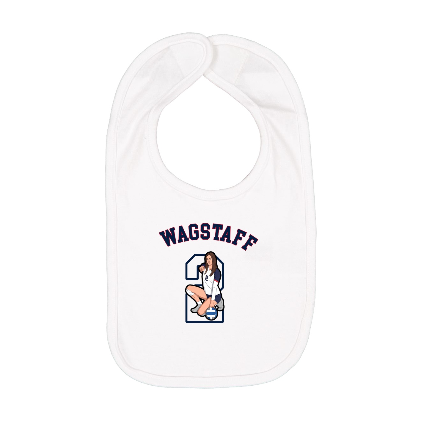 Infant Bib — Shirsey Arch in White