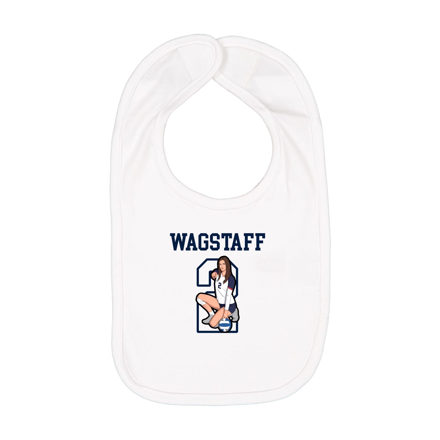 Infant Bib — Shirsey in White