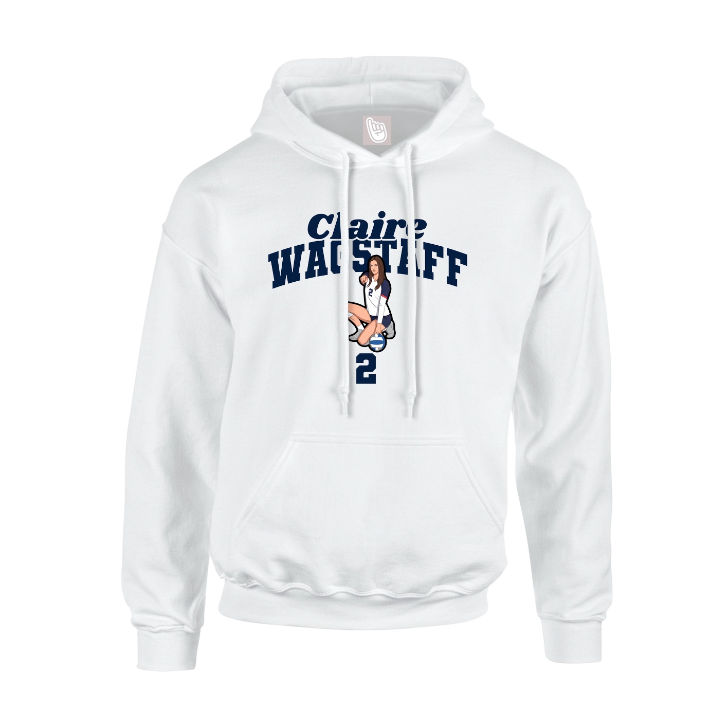 Hoodie — Signature Arch in White