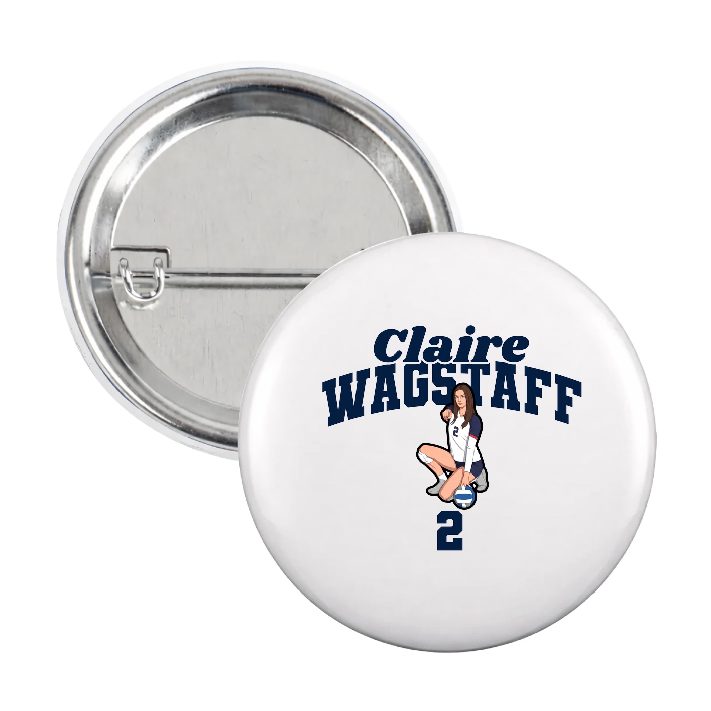 Game Day Button — Signature Arch in White