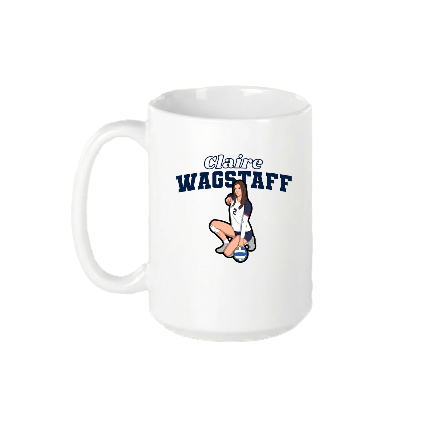 15oz Coffee Mug — Name Arch in White