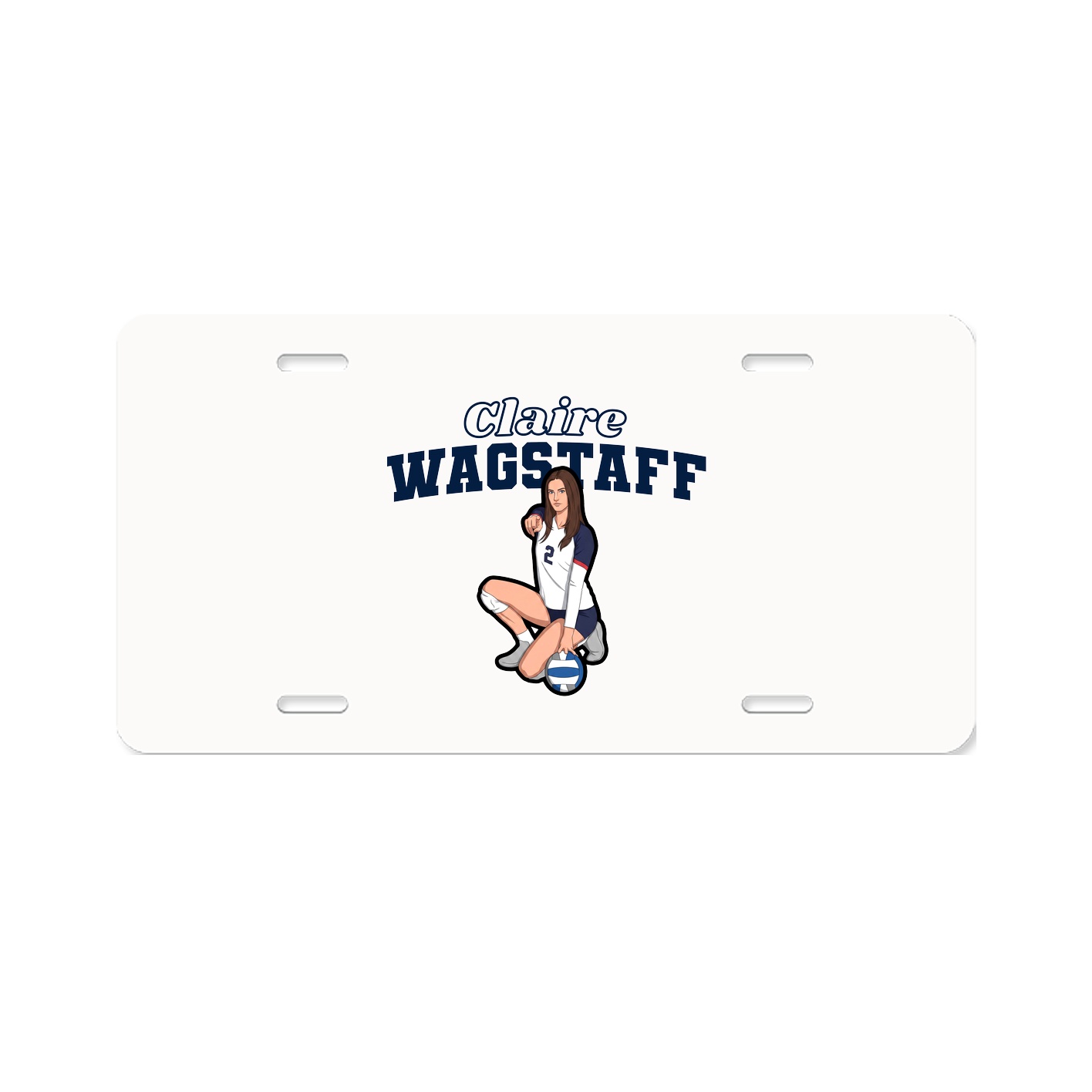 License Plate — Name Arch in Classic