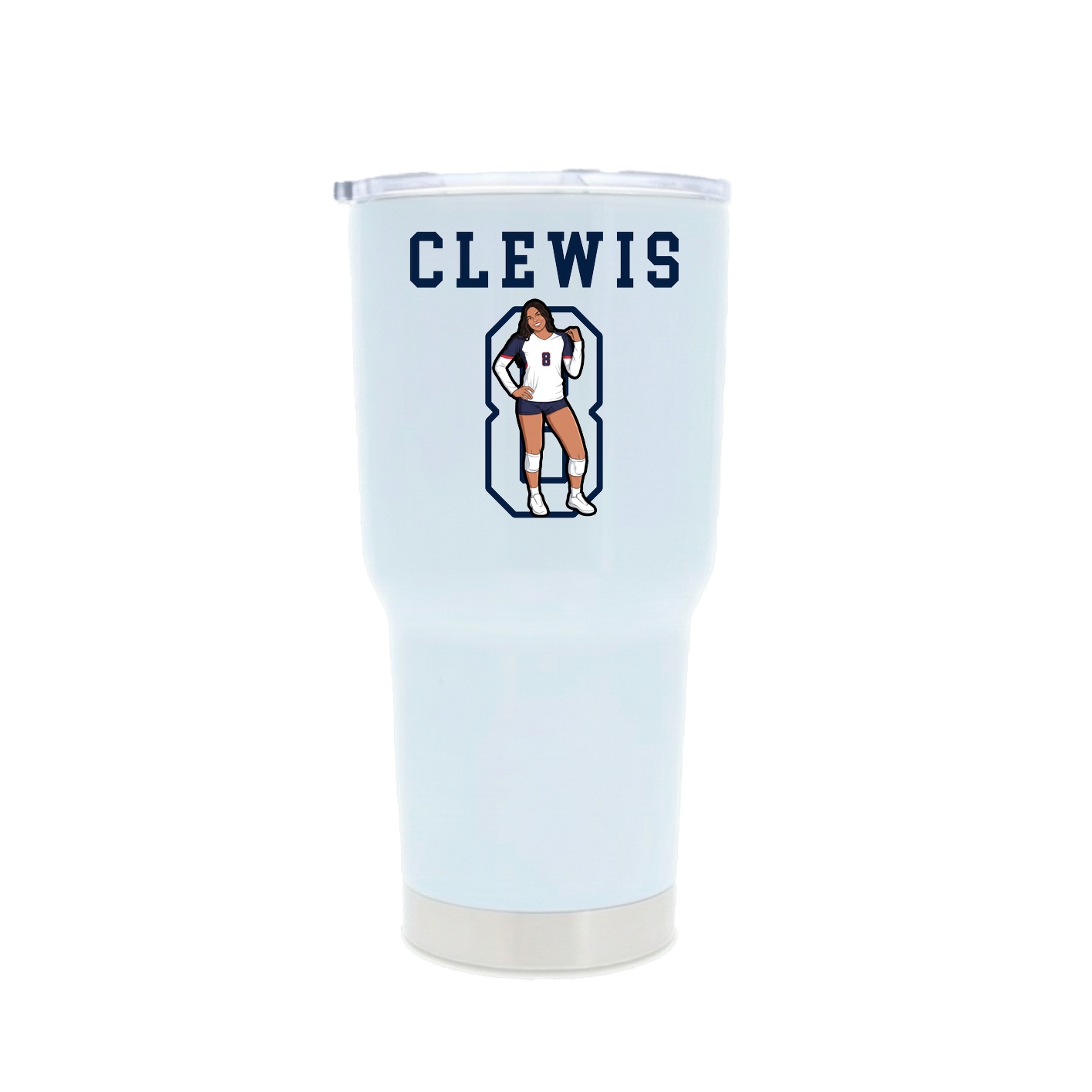 30oz Stainless Steel Tumbler — Shirsey in White