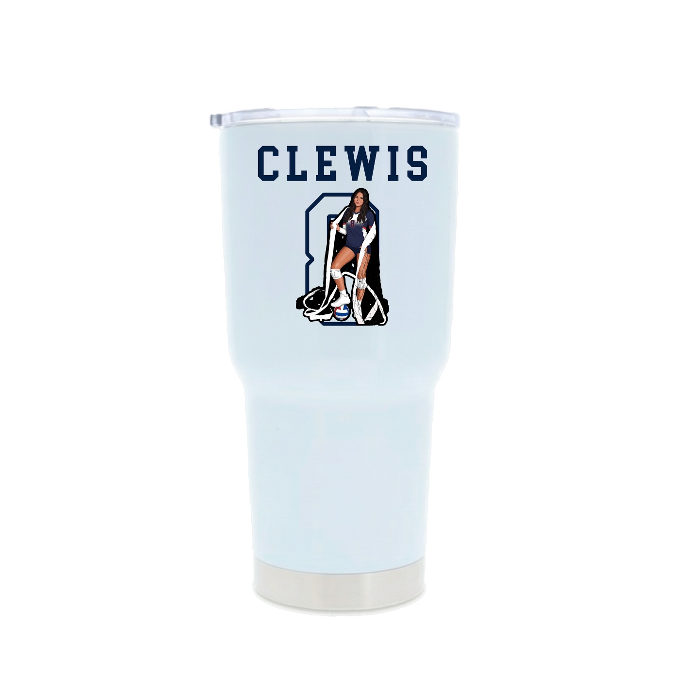 30oz Stainless Steel Tumbler — Shirsey in White