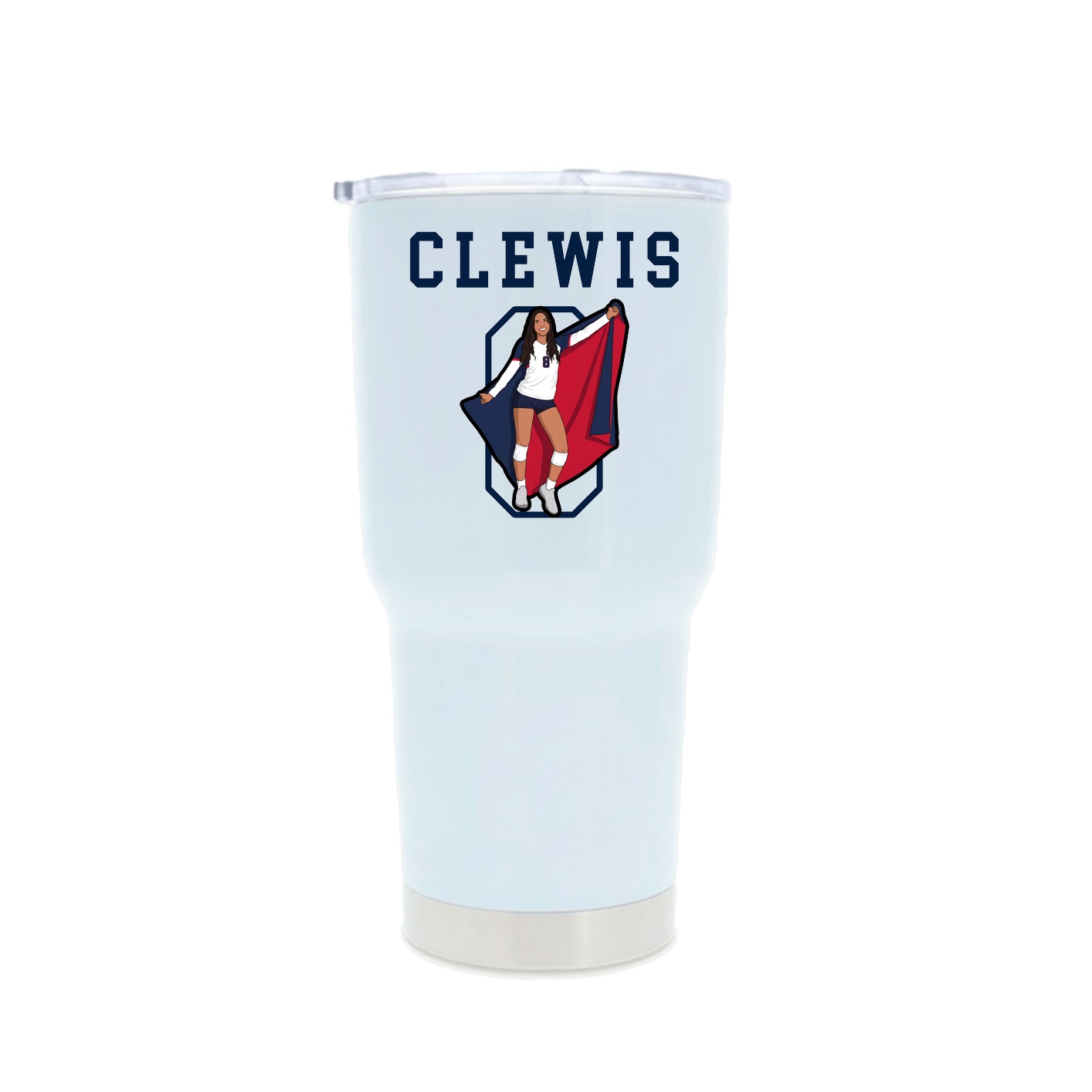 30oz Stainless Steel Tumbler — Shirsey in White