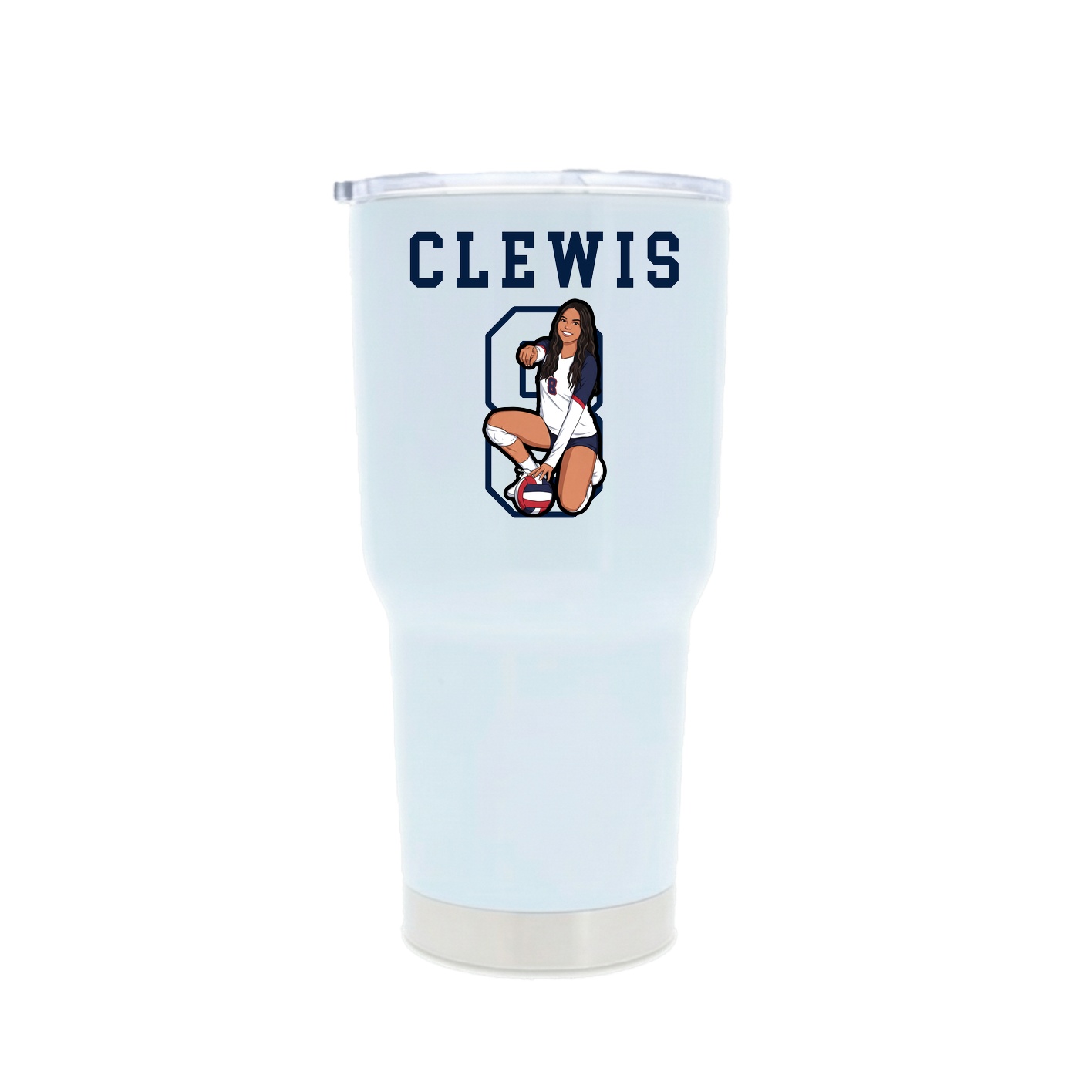 30oz Stainless Steel Tumbler — Shirsey in White