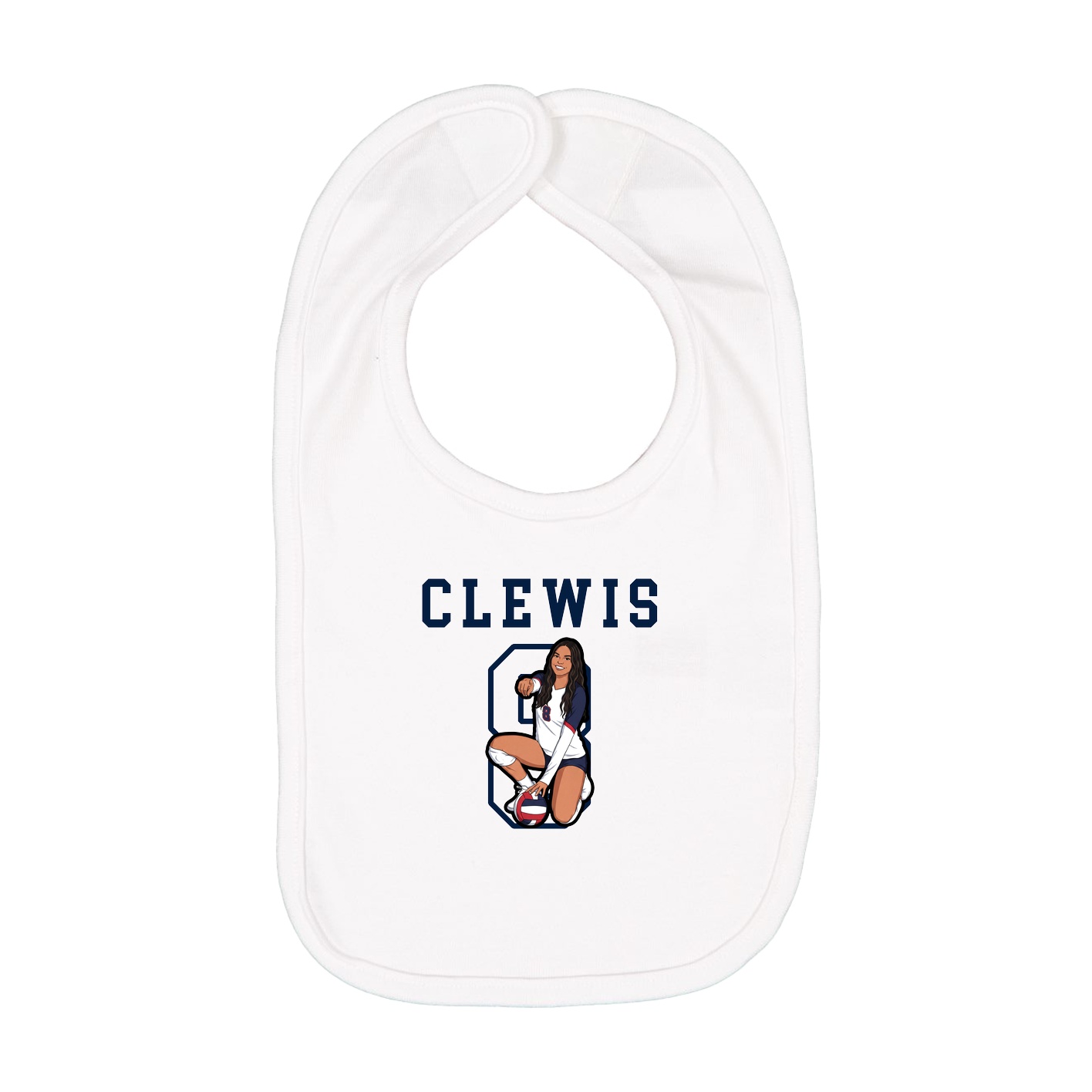 Infant Bib — Shirsey in White