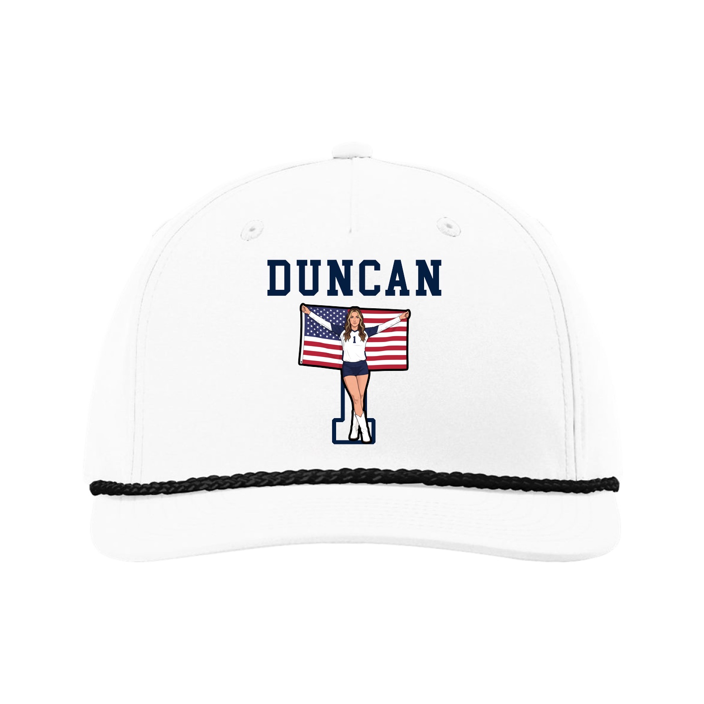 Five-Panel Classic Rope Cap — Shirsey in White