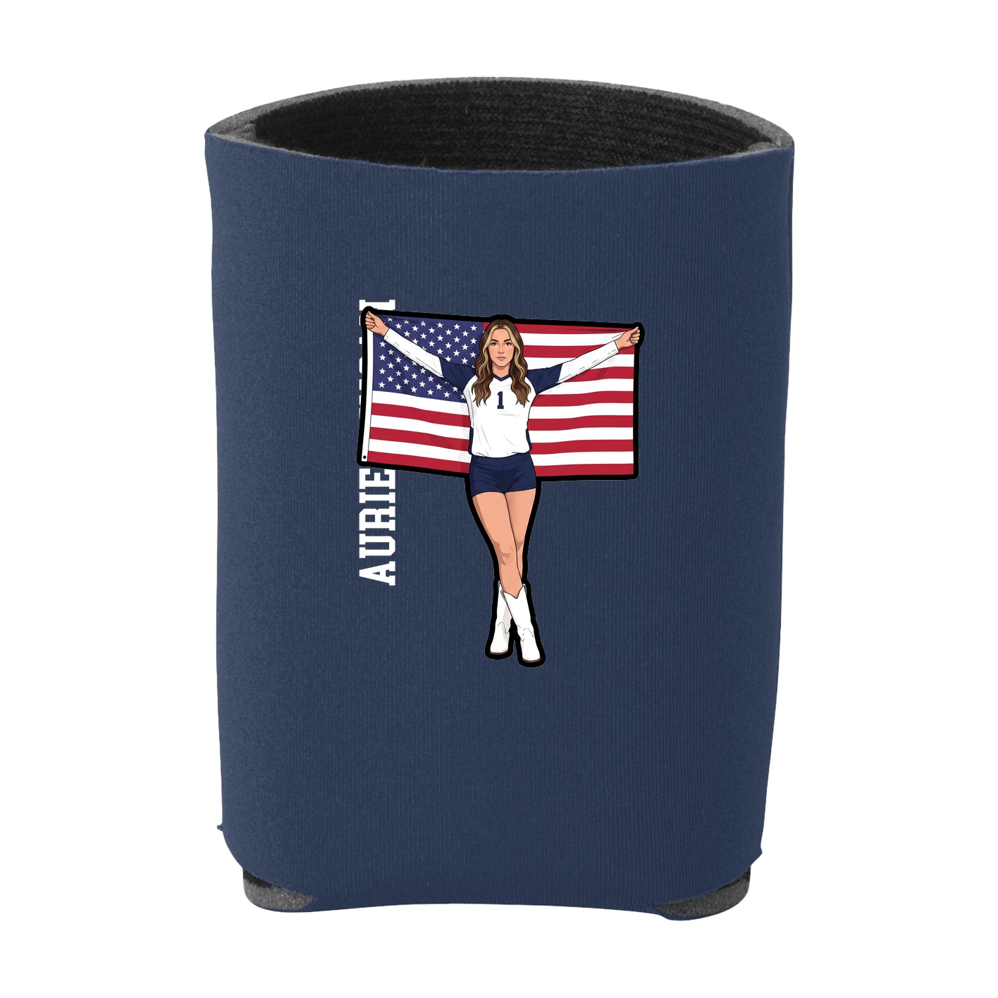 Can Holder — Name Vertical in Navy