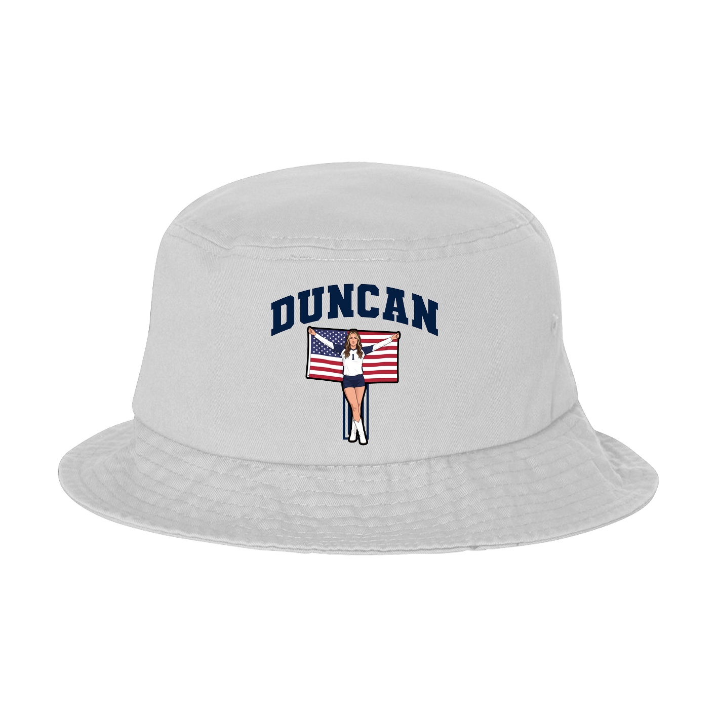 Bucket Cap — Number in White