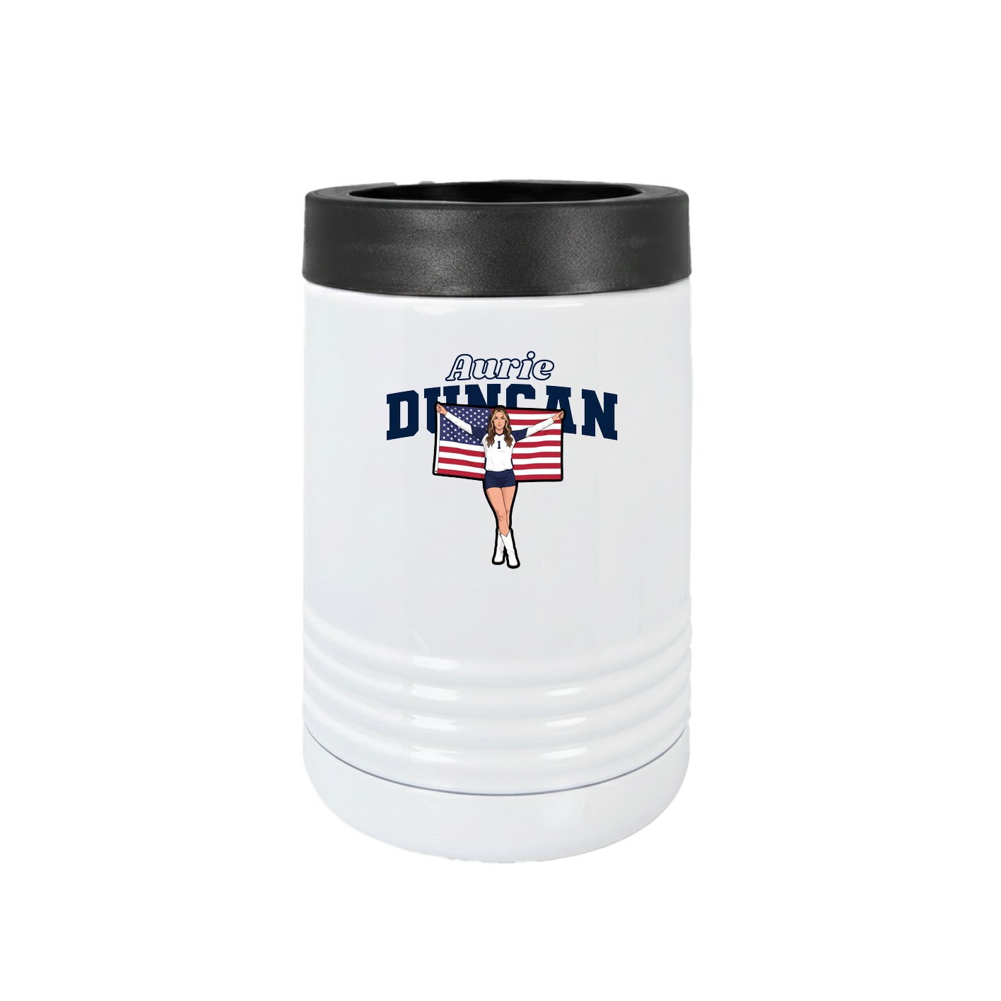 Beverage Holder — Name Arch in White