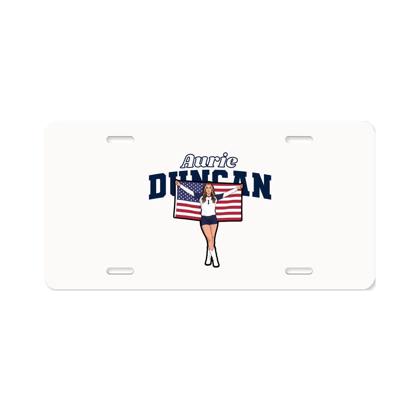 License Plate — Name Arch in Classic