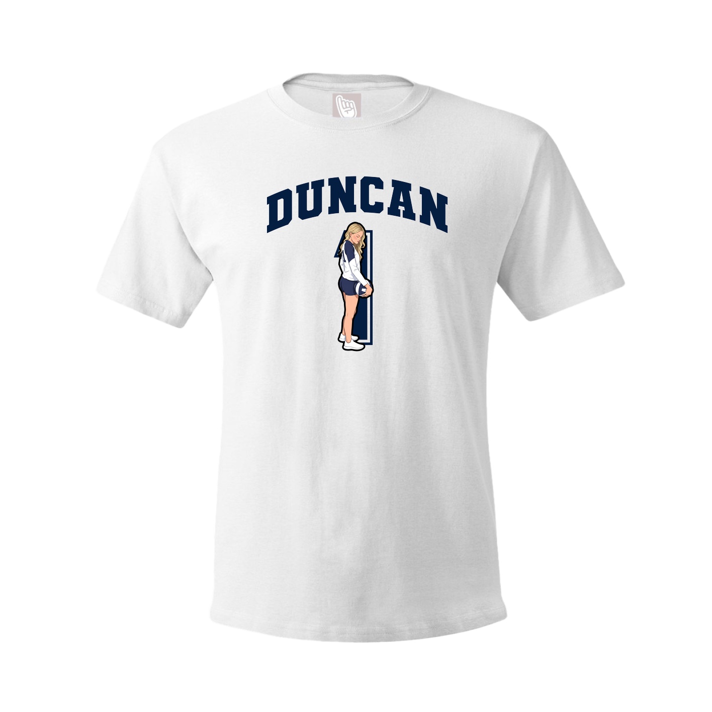 Youth Tee — Number in White